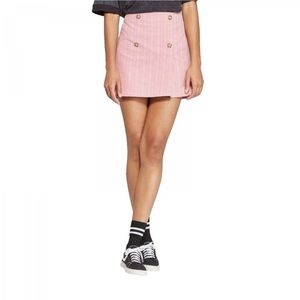 Wild Fable Pink Corduroy Skirt with Buttons